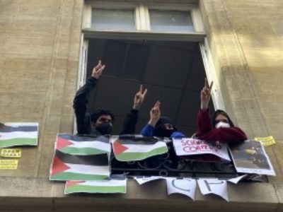 Tras intervención policial, estudiantes reanudan protesta propalestina en una universidad de París