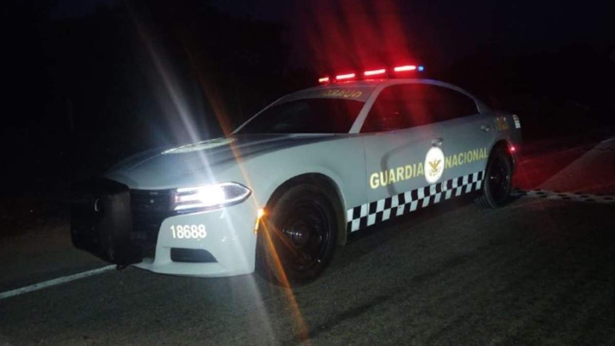 Los detenidos intentaron evadir un retén de la Guardia Nacional