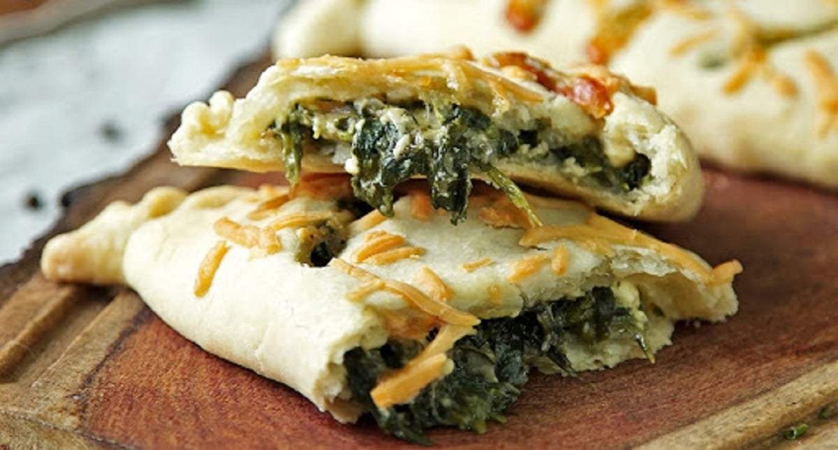 Calzone exprés de verduras. Fuente: (X)