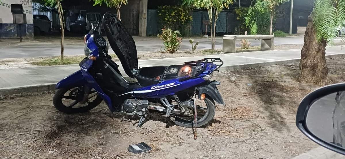 La moto desde la que se efectuó el disparo fue secuestrada por la Policía. Fuente (Policía de Neuquén)