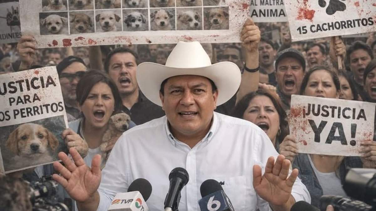 Imágenes difundidas en redes sociales en las que se acusa al alcalde de desaparecer a los perros