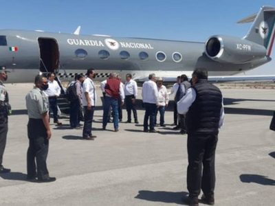 Acusan a Rodríguez Bucio y López Hernández de usar avión de la GN para asistir a eventos de Morena