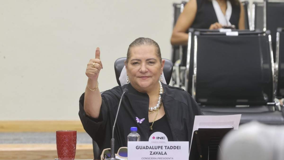 La consejera presidenta del INE, Guadalupe Taddei Zavala