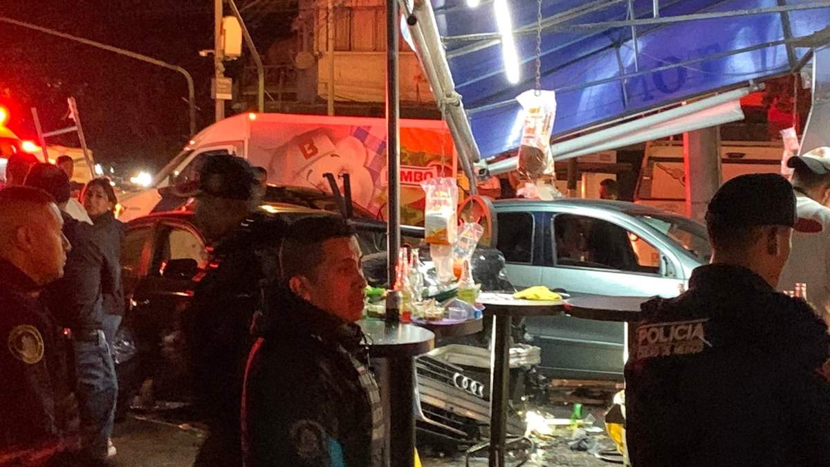 La taquería dañada en la Narvarte