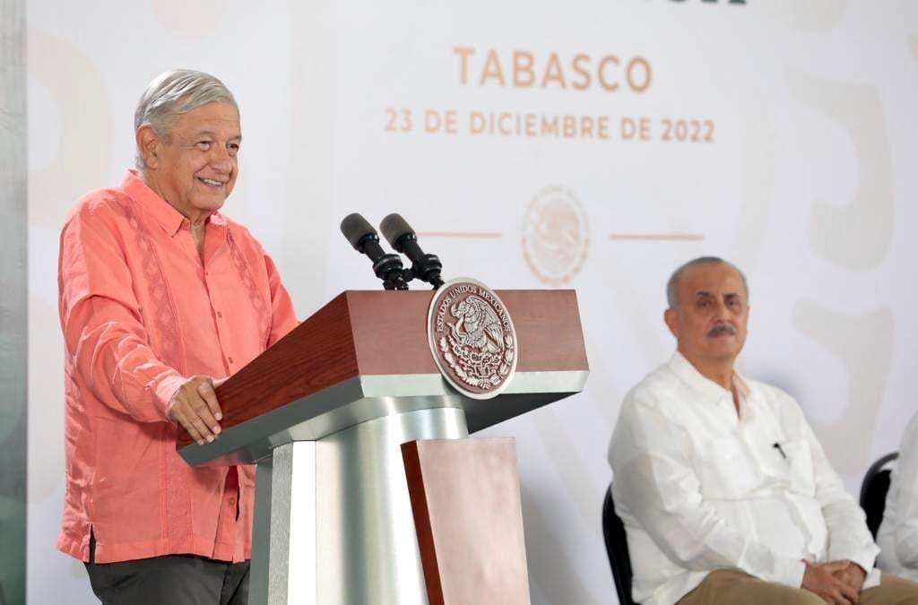 El presidente en su conferencia matutina realizada en Tabasco