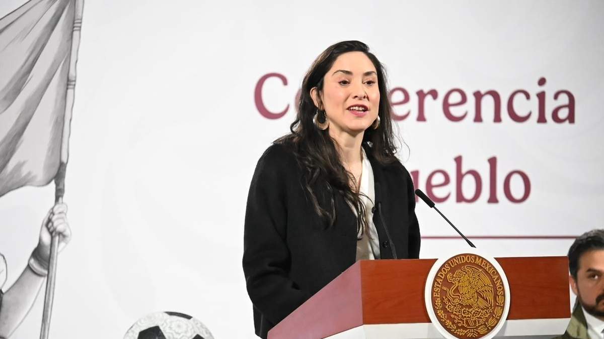 Claudia Curiel de Icaza en la conferencia mañanera