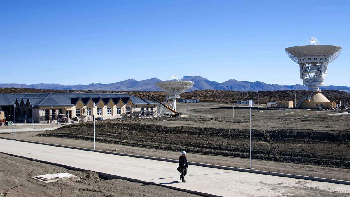 Estación espacial china en Neuquén. Fuente: (Twitter).