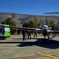 Chos Malal: trasladan en vuelo sanitario a motociclista herido tras accidente en Ruta 40
