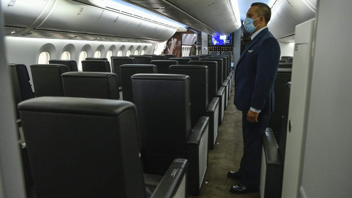 El interior del avión presidencial