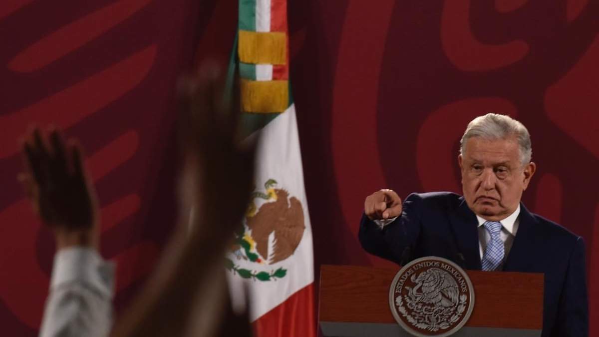 El presidente López Obrador en su conferencia matutina