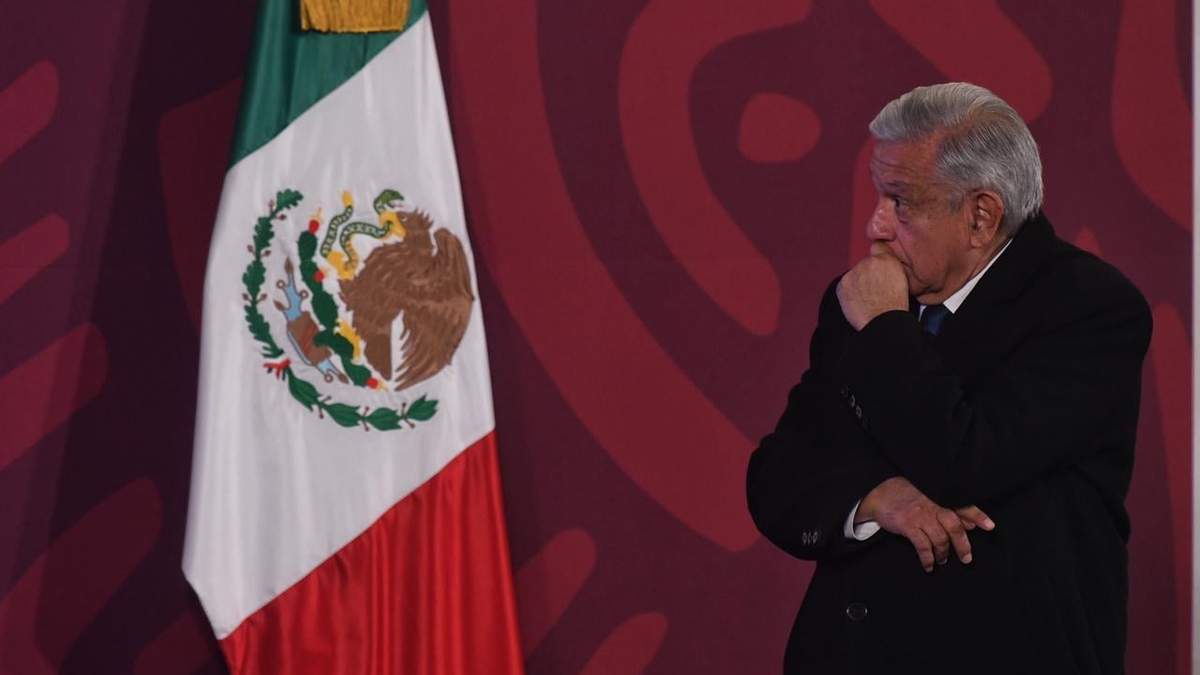 El presidente López Obrador en Palacio Nacional