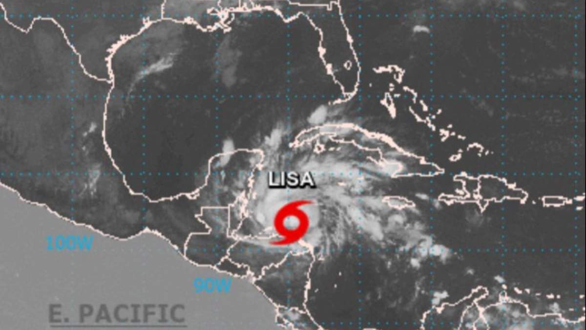Trayectoria de la tormenta tropical Lisa