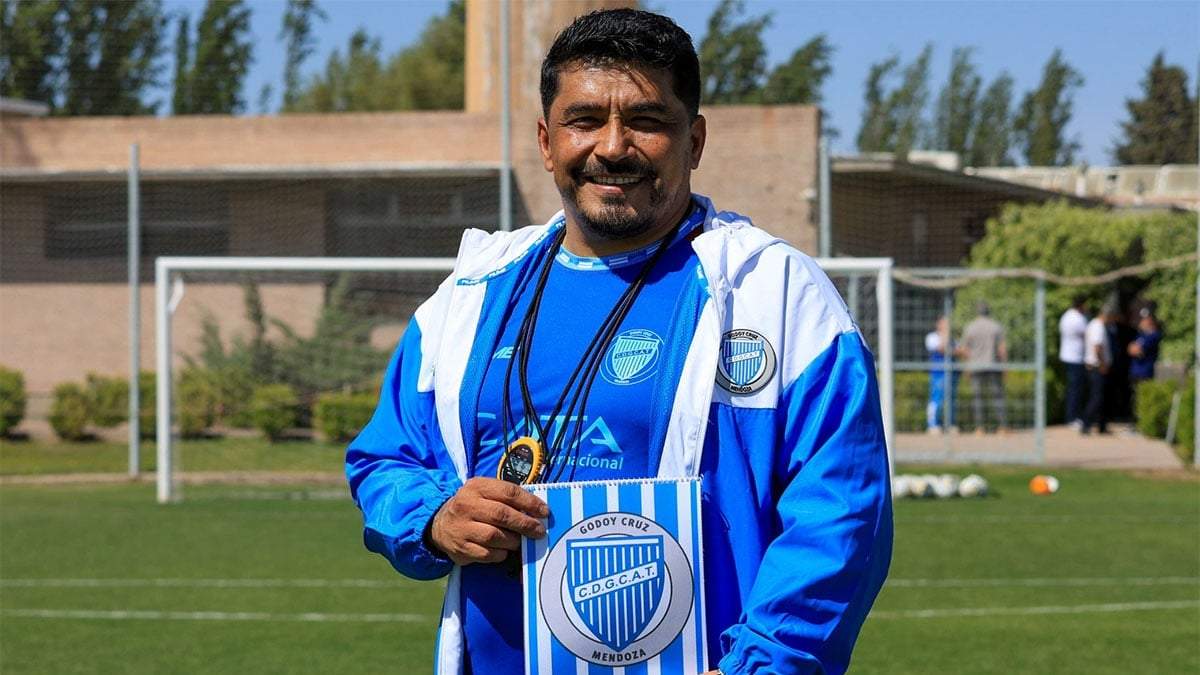 El Turco Asad en el predio de Godoy Cruz este martes.