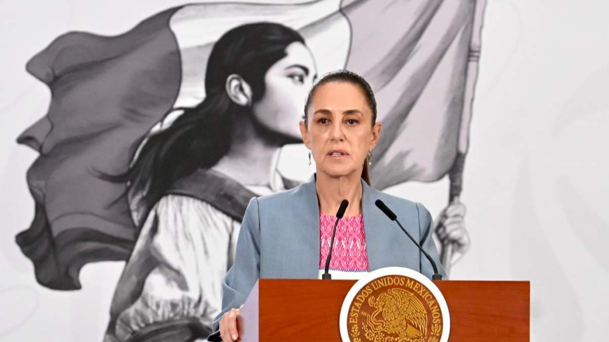 La presidenta Claudia Sheinbaum en la conferencia mañanera