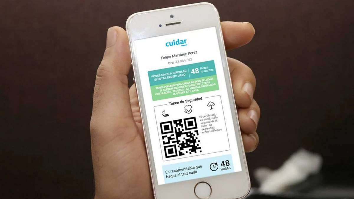App CuidAR. Fuente: (Twitter)