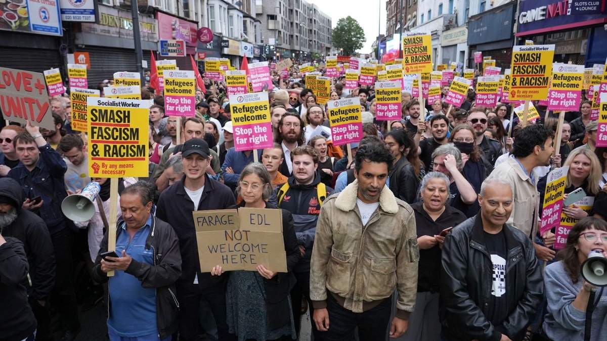 En la imagen, manifestantes antirracistas en Reino Unido