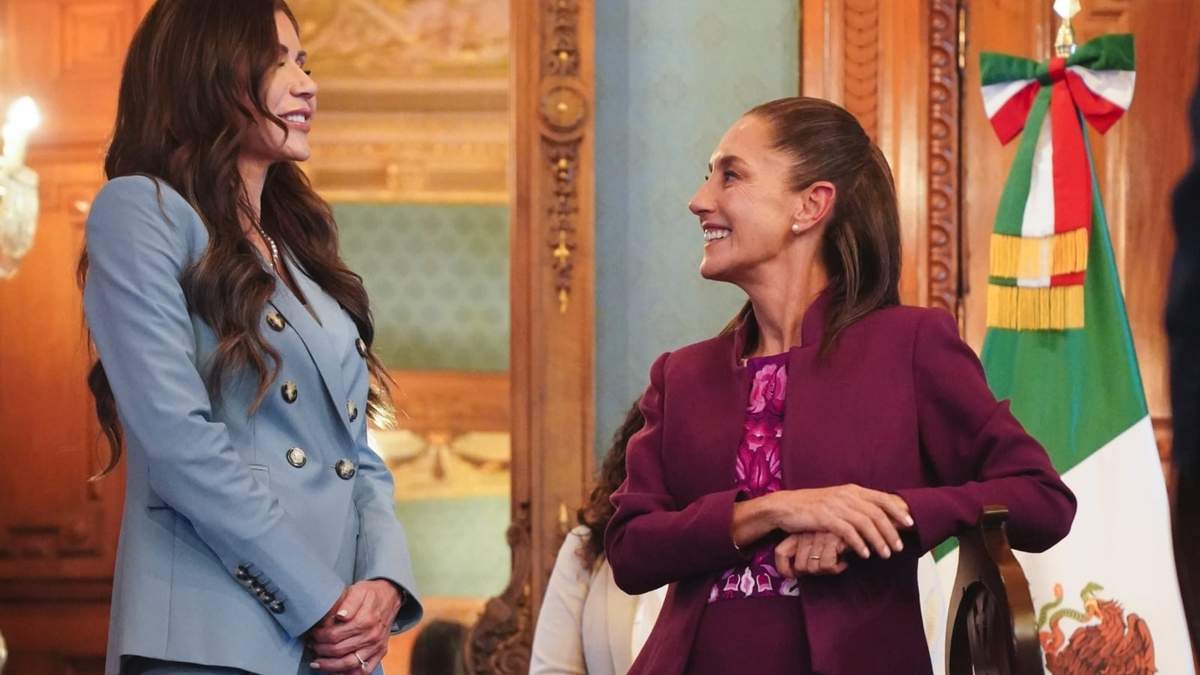 Kristi Noem y Claudia Sheinbaum en Palacio Nacional
