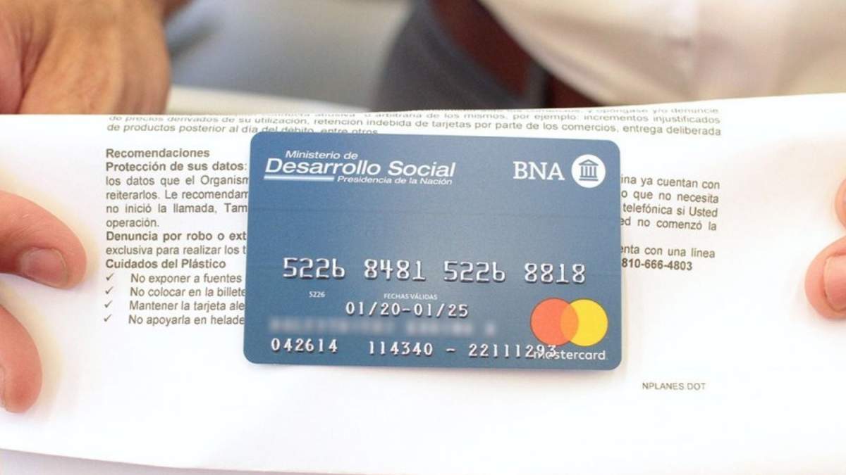Tarjeta alimentar. Fuente: (Twitter)