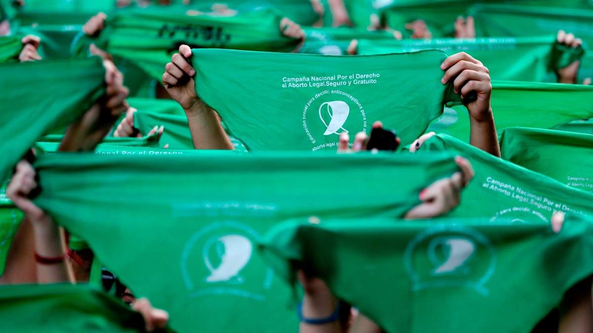 Pañuelos verdes. Fuente: (Twitter)