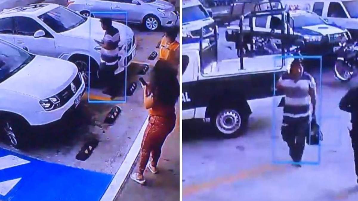 El sujeto fue captado en video