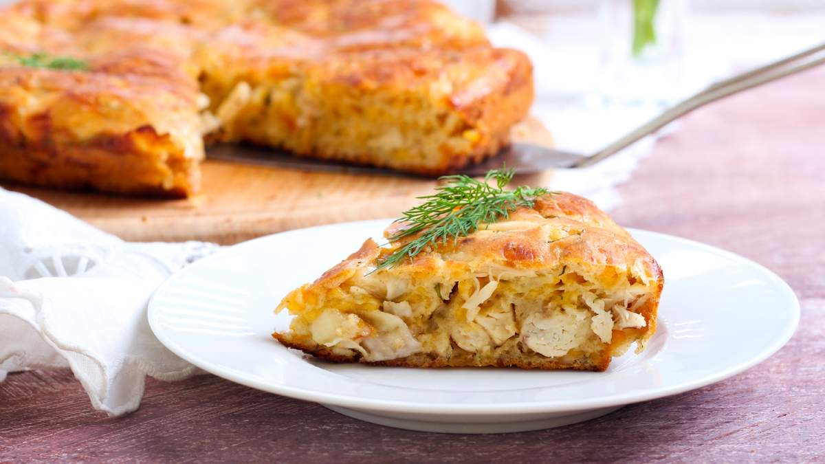 Tarta de pollo sin harina. Fuente: (Instagram)