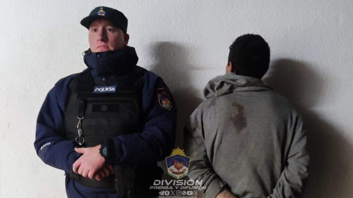 El detenido tiene 27 años. Se aguarda la formulación de cargos. Fuente (Policía de Neuquén)