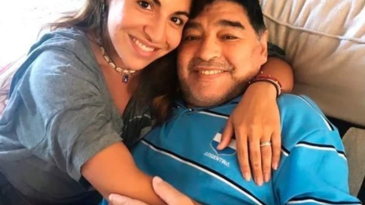 Gianinna Maradona con el Diego.