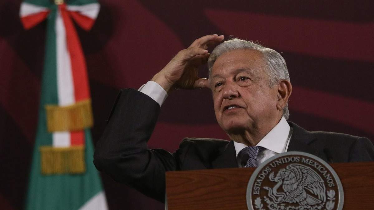 El presidente durante la conferencia matutina