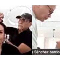 Diputada Diana Sánchez Barrios sesiona mientras la peinan y maquillan