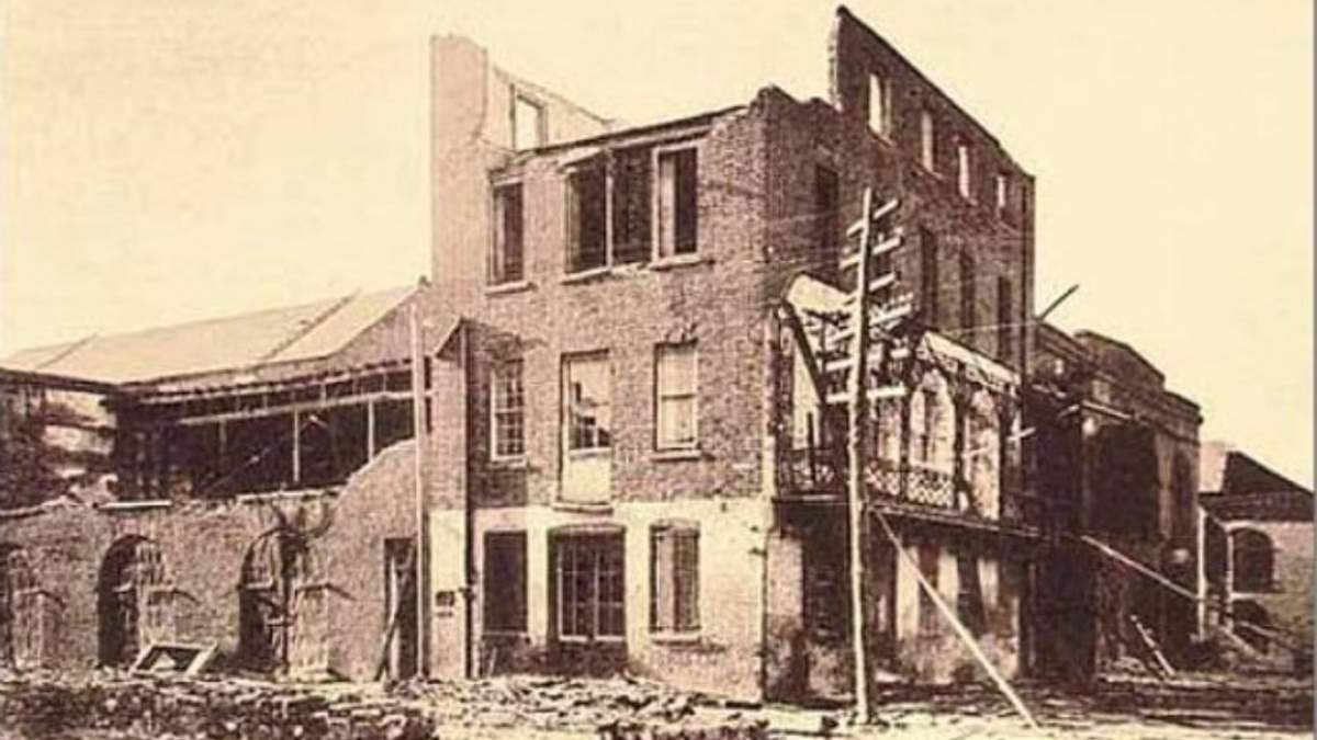 En 1886, un devastador terremoto de magnitud 7.3 sacudió Charleston, Carolina del Sur