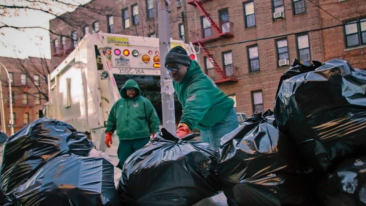 Trabajadores de recolección de basura de Nueva York