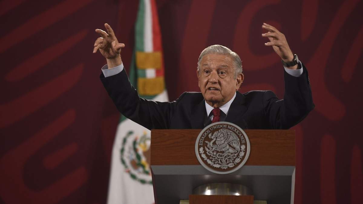 El presidente durante su conferencia matutina