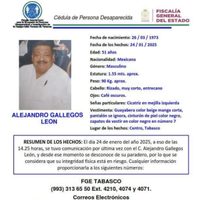 Desaparece el periodista Alejandro Gallegos, director de La Voz del Pueblo en Tabasco
