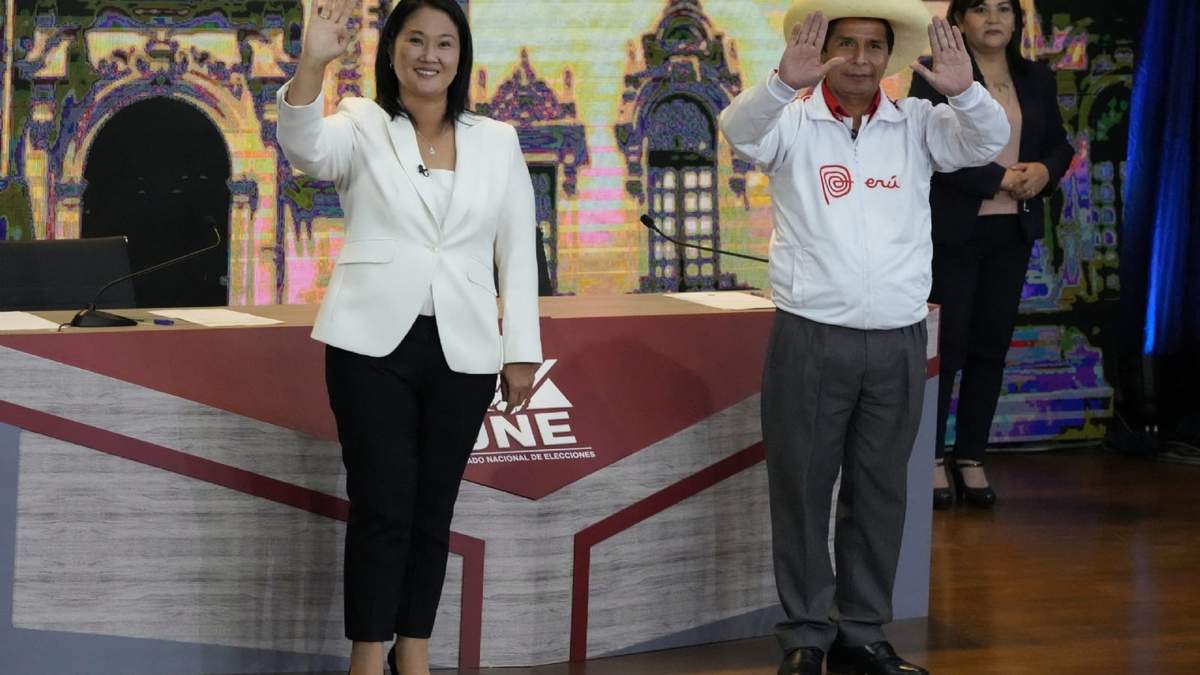 Keiko Fujimori junto a Pedro Castillo. Fuente: (Twitter)