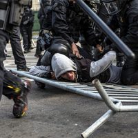 Altercados violentos en Barcelona por la reunión del Consejo de Ministros