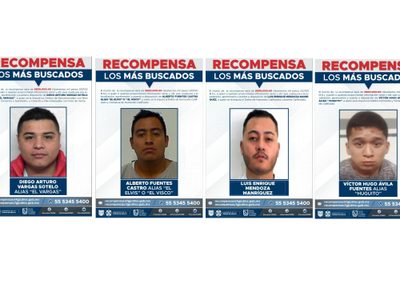 Ofrecen 500 mil pesos de recompensa por tres líderes de “La Unión Tepito” y otro de “Los Molina”