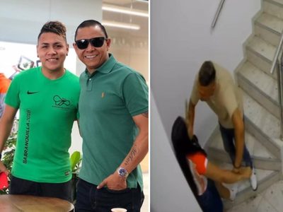 Exhiben a hijo del exfutbolista René Iván Valenciano agrediendo a su pareja (Video)