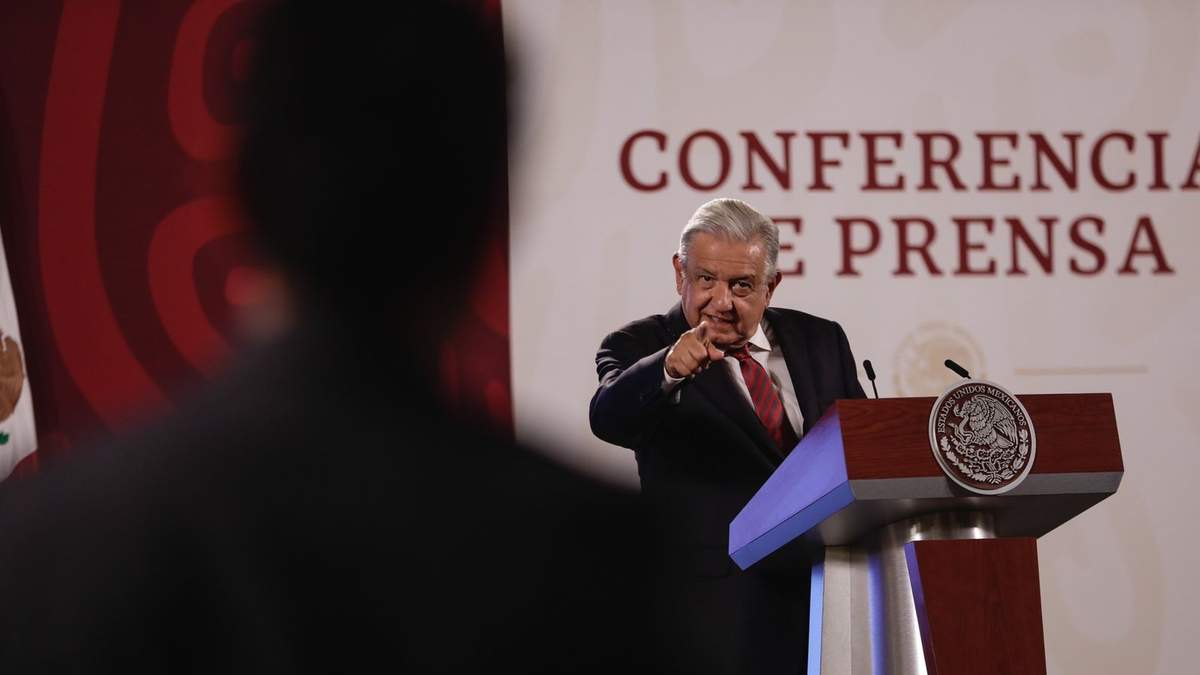 El presidente López Obrador en su conferencia matutina