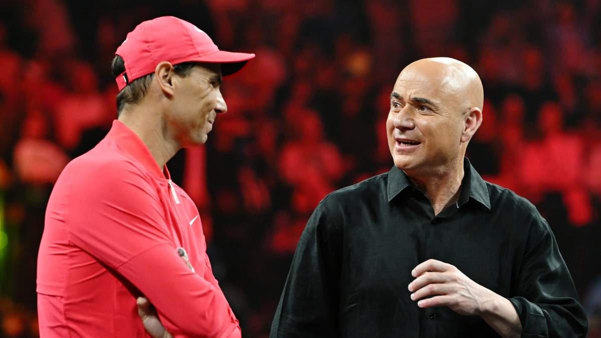 Rafael Nadal y Andre Agassi Fuente: (Twitter)