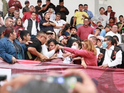 Grupos que se disputan la candidatura a la presidencia de Ecatepec arman golpiza en gira de Delfina