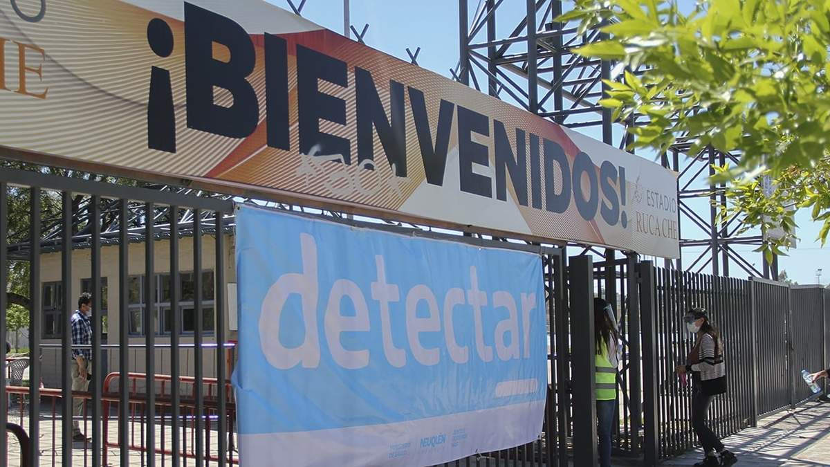 Dispositivo DetectAr en el Estadio Ruca Che. Fuente: (Twitter)