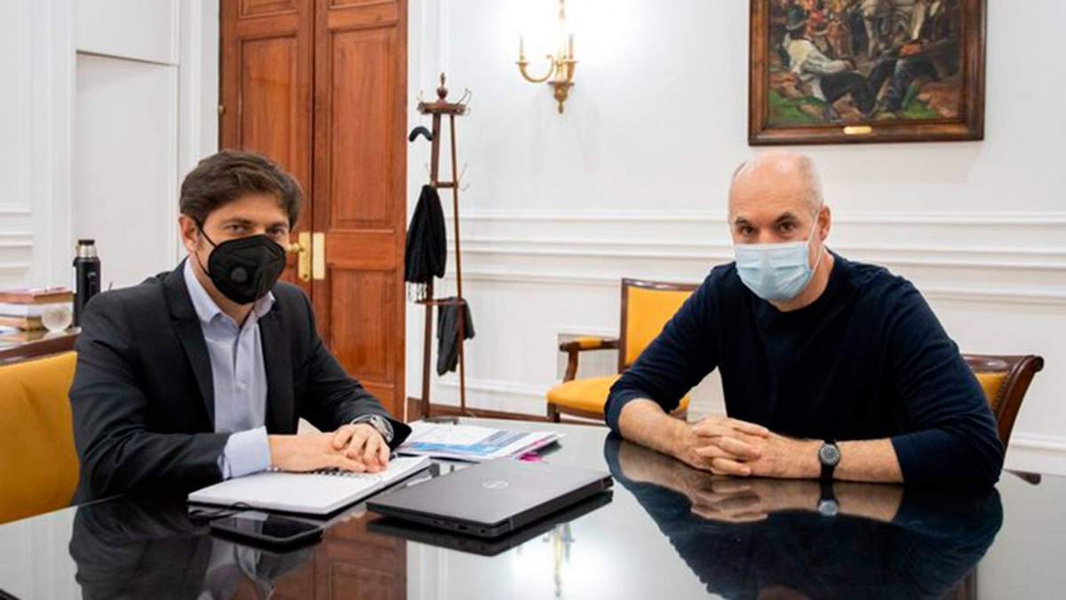 Axel Kicillof y Horacio Rodríguez Larreta. Fuente: (Twitter)
