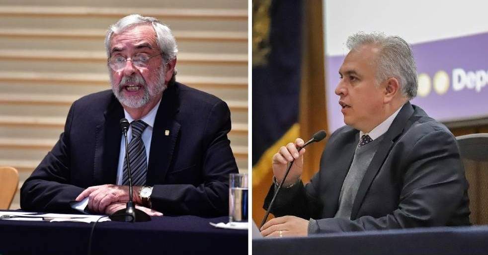 El exrector de la UNAM, Enrique Graue, y el exdirector de la FES Aragón, Fernando Macedo Chagolla