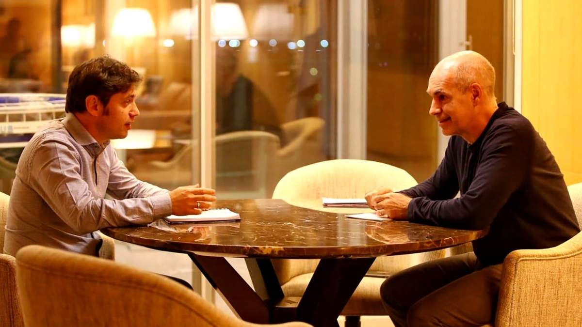 Axel Kicillof y Horacio Rodríguez Larreta. Fuente: (Twitter)