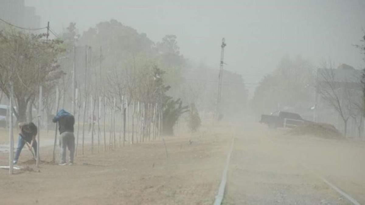 Alerta meteorológica por fuertes vientos. Fuente: (Twitter)