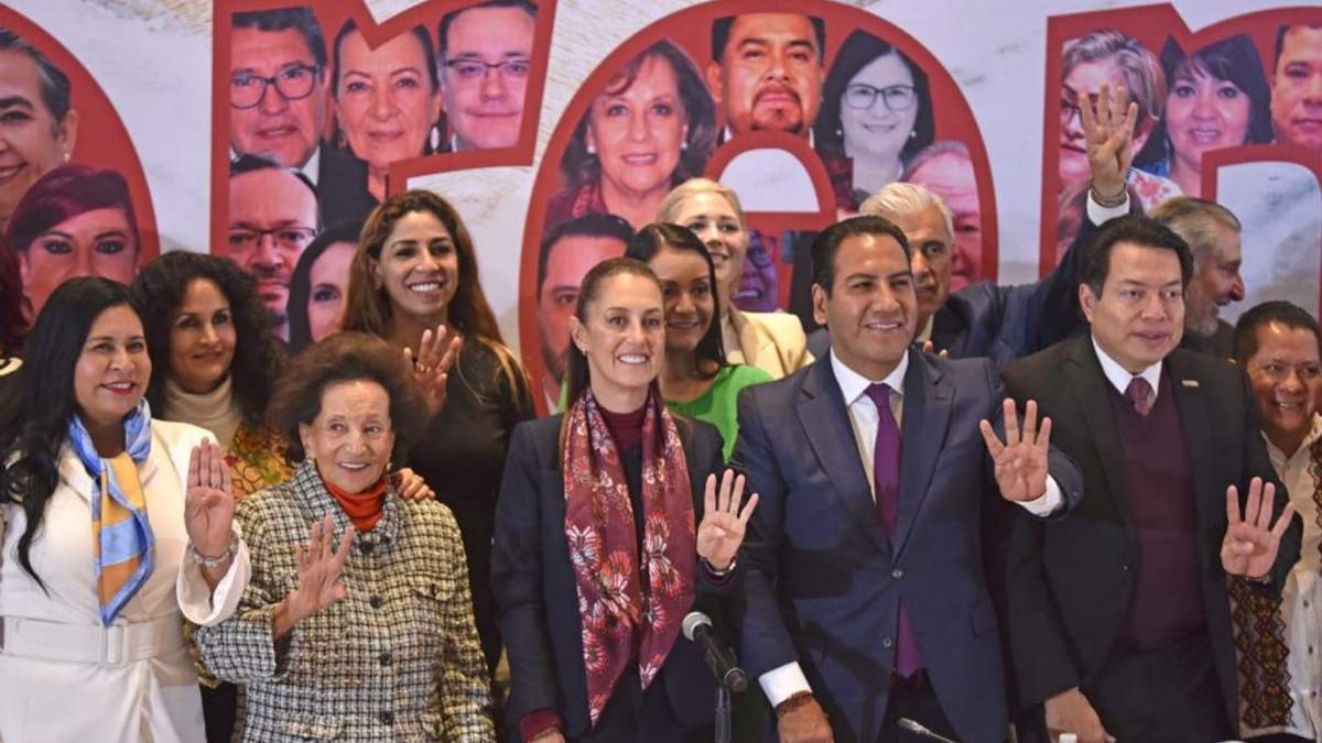 Claudia Sheinbaum en la reunión Plenaria del Grupo Parlamentario de Morena