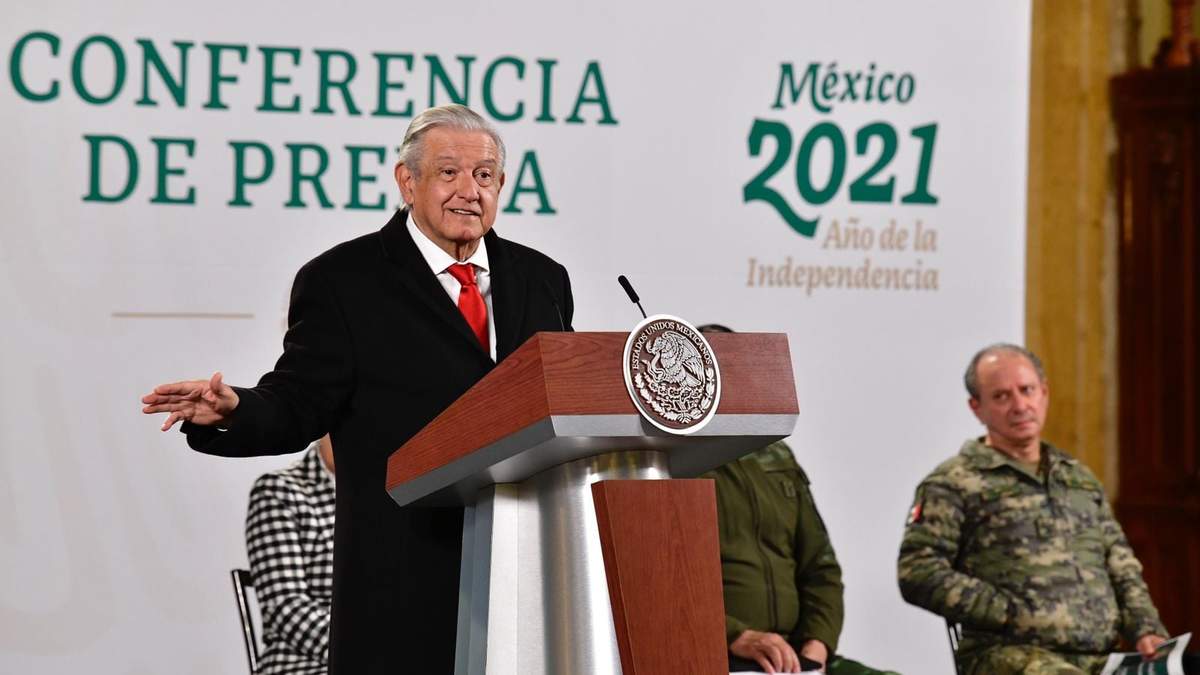 El presidente López Obrador en Palacio Nacional