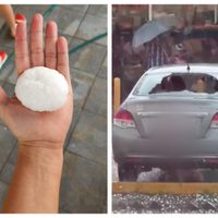 Granizo daña autos y casas en Hidalgo y Edomex, y paraliza la autopista México-Pachuca (Video)