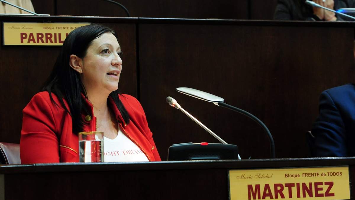 Soledad Martínez, diputada del Frente de Todos. Fuente: (Legislatura de Neuquén)