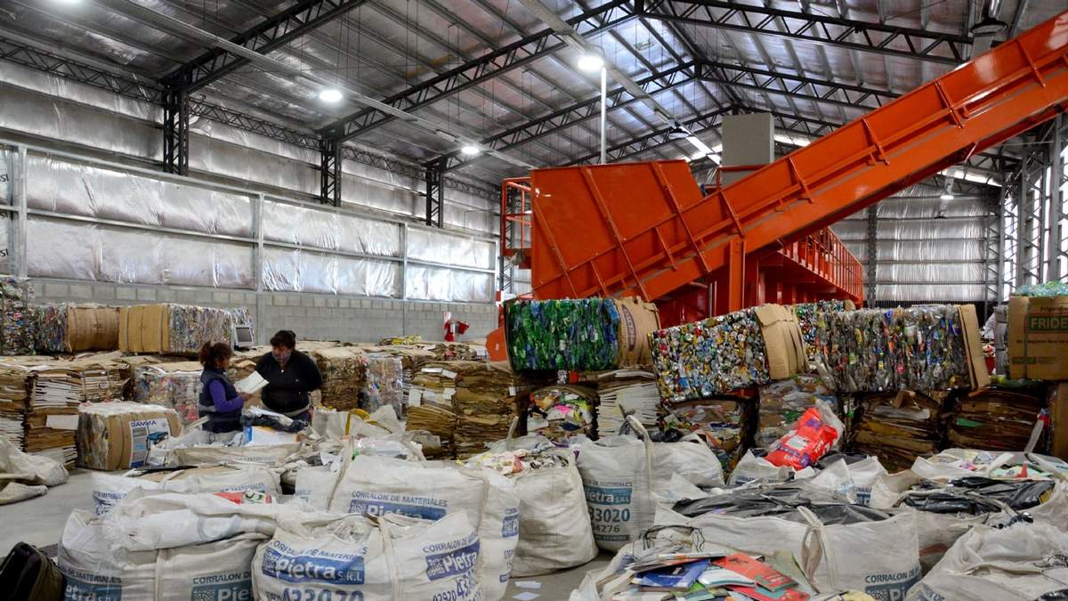 Planta recicladora en San Martín de los Andes. Fuente: (Twitter)